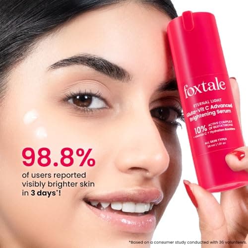 Foxtale 10% Vitamin C-Glutathione Brightening Face Serum for Glowing Skin, Treats Dark Spots, Pigmentation & Dullness, Beginner & Sensitive Skin Friendly | All Skin Types | Women & Men | 30ml 4