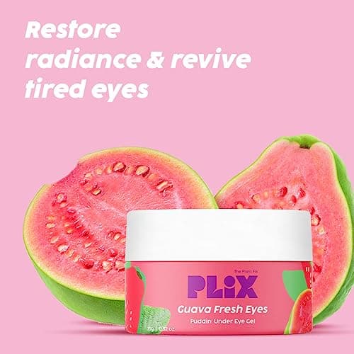 Plix Guava Fresh Under-Eye Gel | Reduces Dark Cirles & Puffiness | Reduces Fine Lines | With 3% Niacinamide, Vitamin E & Caffeine | 100% Vegan | 15 gms 2