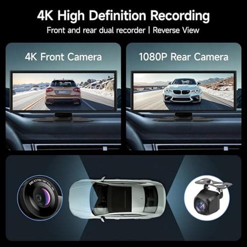 Carlizem Carlizem 11.26 Inch in-Cell HD IPS Touch Screen with HD Dashcam Wireless Carplay & Wireless Android Auto Multimedia Player with Voice Control FM | Bluetooth 5.4 Mirror Link for All Vehicles 5