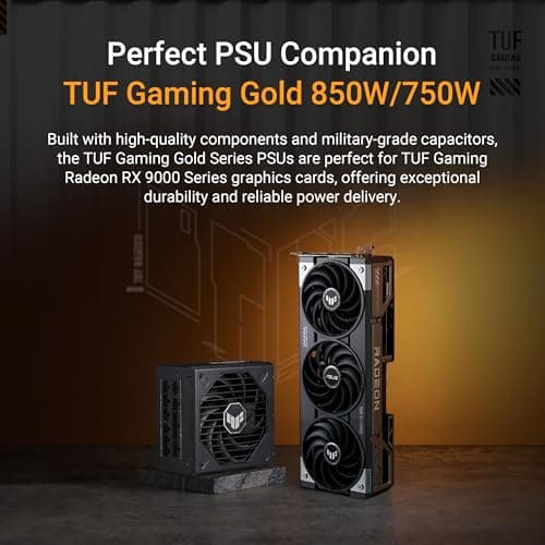 ASUS TUF Gaming Radeon RX 9070 XT OC Edition 16GB GDDR6 Gaming Graphics Card (PCIe® 5.0, 16GB GDDR6, HDMI/DP 2.1, 3.125-slot, Military-Grade Components, Protective PCB Coating, axial-tech Fans) 5
