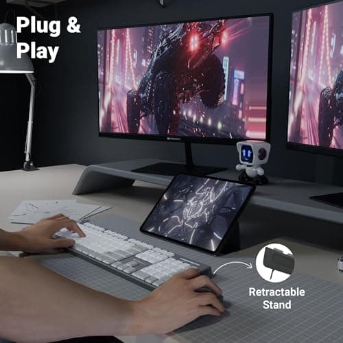 Zebronics Wireless Keyboard & Mouse Combo, 104 UV-Printed Keys, ₹ Key, 12 Multimedia Keys, Retractable Stand, 4 Button Mouse, 1600 DPI, High Precision, USB Nano Receiver (Companion 304, Grey) 6