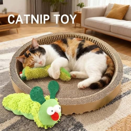 Sichumaria Cat Toys,Catnip Toys for Cats,Caterpillar Cat Toy for Indoor Cats, Chew Toy for Dental Health 4