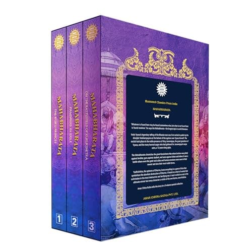 Mahabharata Comic Book Collection – 42 Illustrated Stories in 3 Volumes | Indian Epics, Mythology & Legends | Stories of Krishna, Arjuna, Draupadi & More | Amar Chitra Katha 2