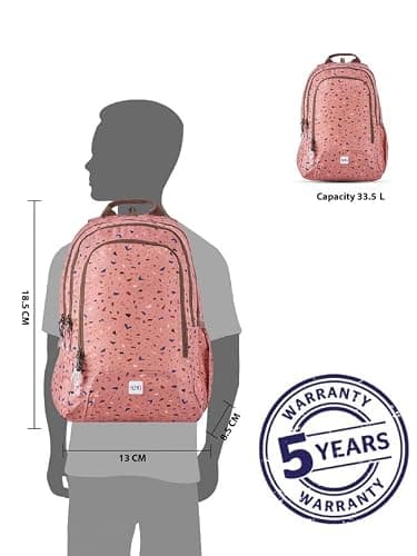 Wiki Stylish Unisex Backpack 3 Durable & Lightweight backpack for Men & Women | Backpack for Office, Gym, Travel (33.5 Litre, Brown) 2