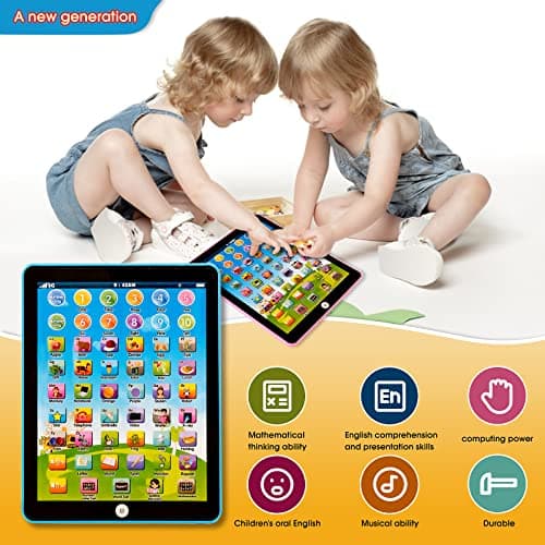 Kids Tablet -Learning Pad,with 6 Games to Learn Music/Words/Learning Letters / Alphabet,Education Tablet for Kids for Boys & Girls 3 Years Up (Pink) 5