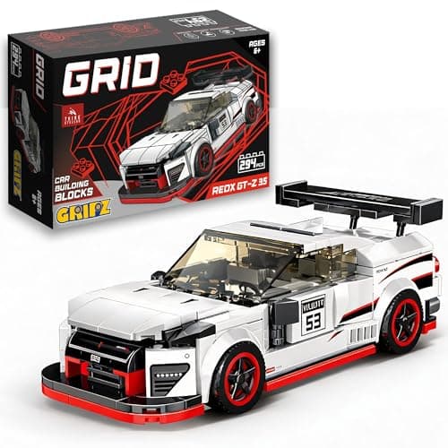 Premium Building Blocks Set for Kids Age 6+ | 294 Pieces DIY Construction Toy | STEM Educational Learning Toy | Develops Problem Solving & Fine Motor Skills | Screen (RedX GT-Z 35)