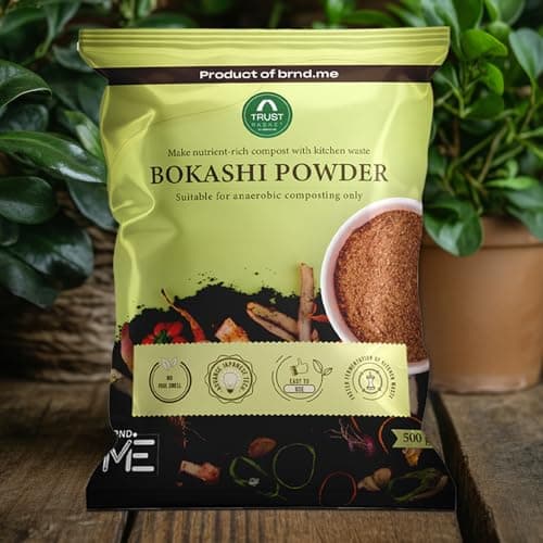 TrustBasket Bokashi Compost Maker Powder 1kg | Microbial inoculant to Initiate anaerobic Decomposition Indoors | Prevents Foul Smell in the Compost