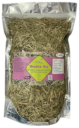 PETZEE Meadow Hay Food for Rabbits, Guinea Pigs, Hamsters & Other Small Animals | 100% Natural Fiber-Rich Daily Feed for Digestive & Dental Health (400 g) 5
