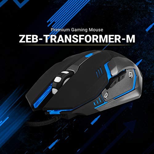 ZEBRONICS-Transformer-M with a High-Performance Gold-Plated USB Mouse: 6 Buttons, Multi-Color LED Lights,High-Resolution Sensor with max 3600 DPI, and DPI Switch(Black) 2