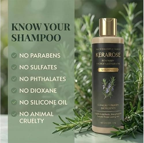 Rosemary Growth Support Shampoo | Strengthens Roots & Supports Hair Growth | Reduces Hair Fall & Nourishes Scalp | Suitable for All Hair Types (Pack Of 2) 3