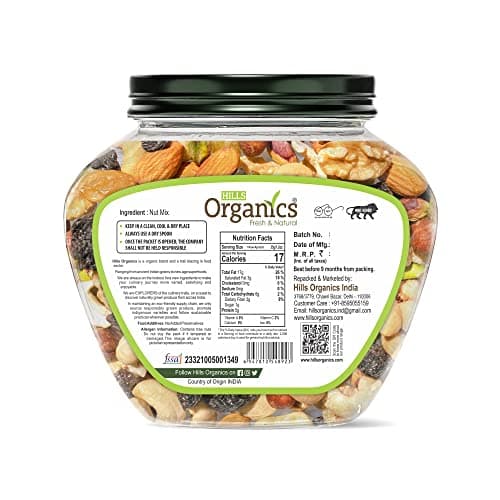HILLS ORGANICS Supermix Healthy Nutmix - 1000G | Mixed Dry Fruits, Nuts | Source of Vitamin, Minerals, and Fiber 3