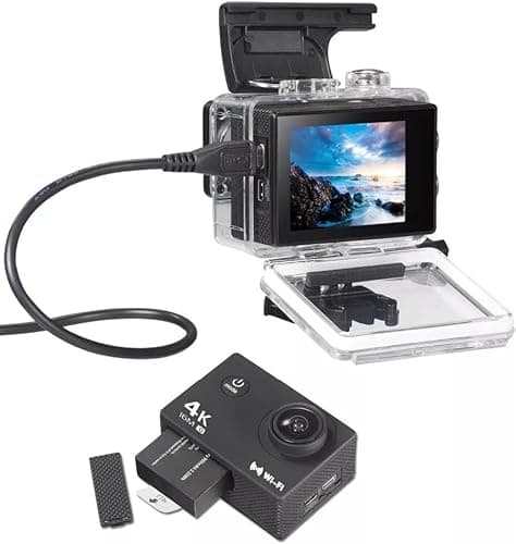 DEATTI4K 30FPS Action Camera Ultra HD Underwater Camera 170 Degree Wide Angle 98FT Waterproof Camera (DECM51) 2