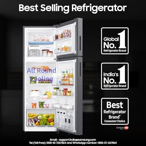 Samsung 256 L, 3 Star, Convertible, Digital Inverter Frost Free Double Door Refrigerator (RT40H30U3THL, Silver, Matt Doi Metal, 2026 Model) 6