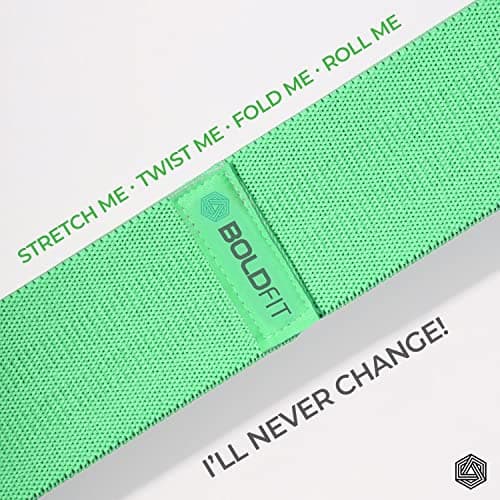 Boldfit Fabric Resistance Band - Loop Hip Band for Women & Men for Hip, Legs, Stretching, Toning Workout. Mini Loop Booty Bands for Glutes, Squats Exercise Usable in-Home & Gym. (Green (Light)) 3