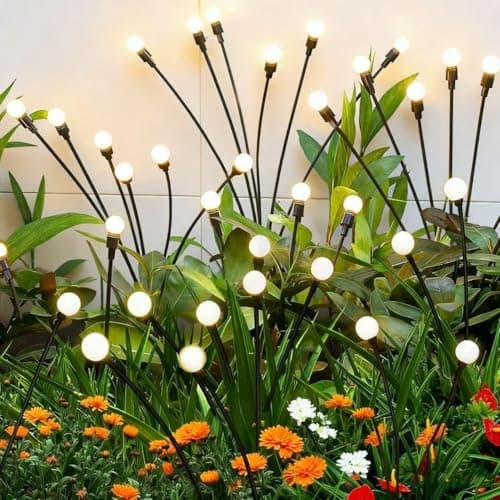 VARNITYA Solar Garden Lights Outdoor Waterproof Essentials Plant Lights for Balcony Home Miniature Terrace Decoration Fence Lamp (1, Medium)