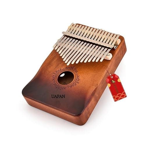 UAPAN Kalimba 17 Keys Thumb Piano with Arm Rest, Peach Blossom Wood Finger Piano 2