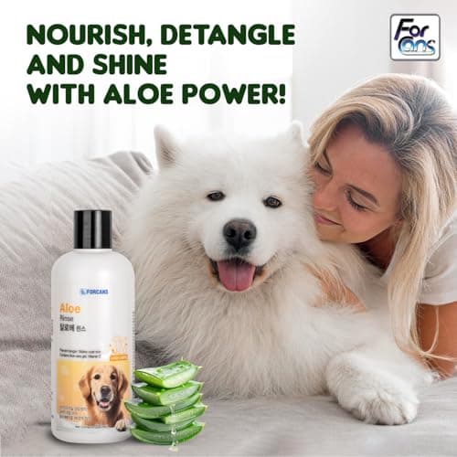 Forcans Aloe Rinse Conditioner for Dogs with Long Coats, Moisturizing and Soothing Formula 300 ml 2