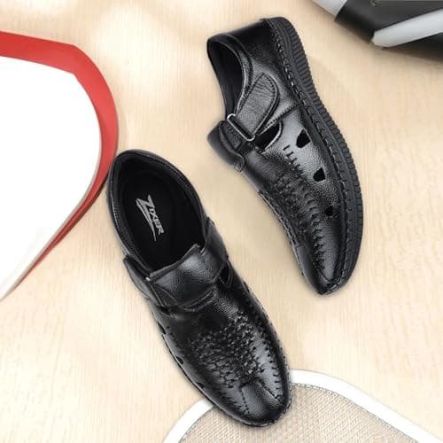 Zixer E7010 Ethnic Wear Wedding Party Half Shoes for Men Mojri Casual Formal Back Open Shoe Casuals for Men Black 2