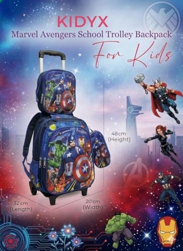 @Venger Rolling Backpack for Girls, 17-Inch Wheeled School Bag with Pencil Case, Detachable Kids Trolley Roller Bookbag for Elementary, Travel & School, Durable Polyester Trolley Luggage for Kids 2