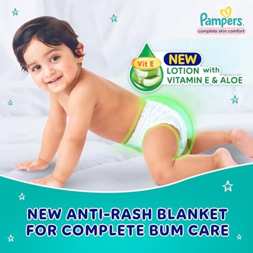 Pampers Complete Skin Comfort Pants, (SM) 52 Count, Anti-rash blanket, Lotion with Vitamin E & Aloe Vera, Small size baby diapers, 4-8 kg 3