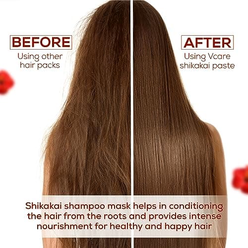 VCare Shikakai Shampoo with Goodness of Aloe Vera & Neem, Amla, Hibiscus, Shikakai For Strong & Healthy Hair, For Men And Women - 200ml (Pack Of 3) 5