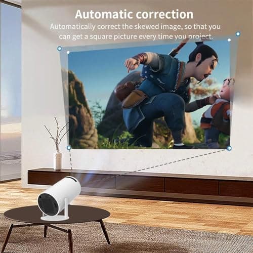 Cubonic Free Style Pro Projector for Home 4K & 1080p Support, 270° Rotatable Projector 4000 Lumens Android 11 WiFi Bluetooth YouTube PrimeVideo Hotstar Netflix Apps, 720p Native, 150" Max Display 5