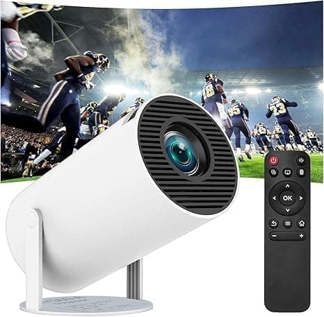 Mini Projector with Wifi6 and Bluetooth, 15000L Native 1080P Outdoor Portable Movie Projector, 210° Rotation 4k Support for iOS/Android/TV Stick/HDMI/Laptop
