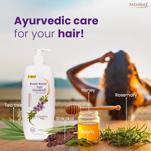 Patanjali Kesh Kanti Anti-Dandruff Hair Cleanser 650 Ml, Natural Shampoo For Dandruff & Hairfall, Scalp Cleansers for Men and Women, All Hair Types 4