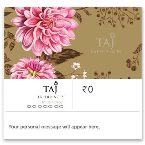 Taj Hotels | Flat 10% | E-Gift Card | Instant Delivery | Valid for online & outlet purchases | 1 year validity