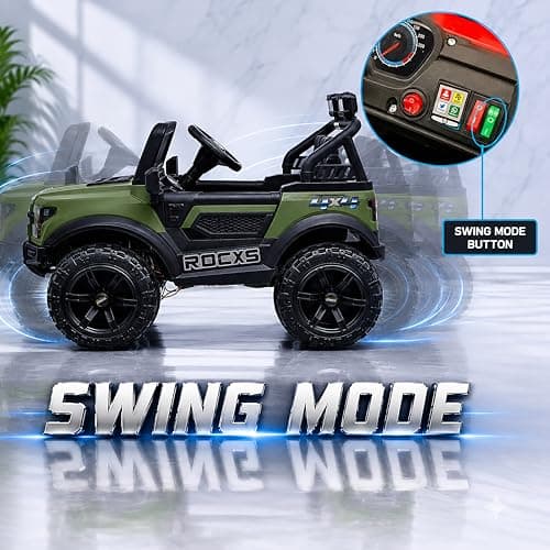 Wishmaster 4x4 Electric Ride-On Car for Kids | 12V Battery Powered SUV Jeep with Remote Control, Manual Drive Mode, LED Lights & Suspension | Off-Road Toy Car for Boys & Girls Aged 2–8 Years 4