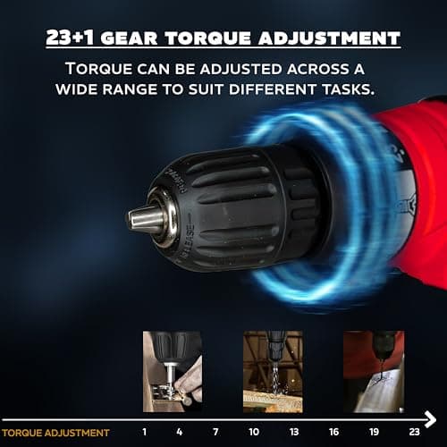 IBELL Electric Screwdriver SD12-75, 280W, Copper Armature, 750RPM, Chuck 10mm (Red), 1 Pc 3