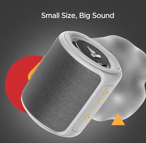 Boat Stone 352/358 Bluetooth Speaker with 10W RMS Stereo Sound, IPX7 Water Resistance, TWS Feature, Up to 12H Total Playtime, Multi-Compatibility Modes, Free Music Streaming on JioSaavn(Groovy Grey) 4