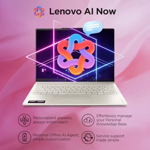 Lenovo Yoga 7 2-in-1 AMD Ryzen AI 7 350 (32GB RAM/1TB SSD/14 (35.5cm)/WUXGA OLED/50 Tops NPU/Copilot+ PC/Win 11/Office Home 2024+ Lenovo AI Now/Yoga Pen/Seashell/1.4Kg), 83JR009EIN Convertible Laptop 5