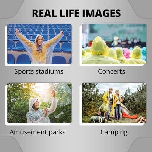 Robustt Poncho Raincoat for Men and Women - Yellow (Pack of 1) | Emergency Raincoat with Hood | One Size Fits All | Rain and Water Protection 3