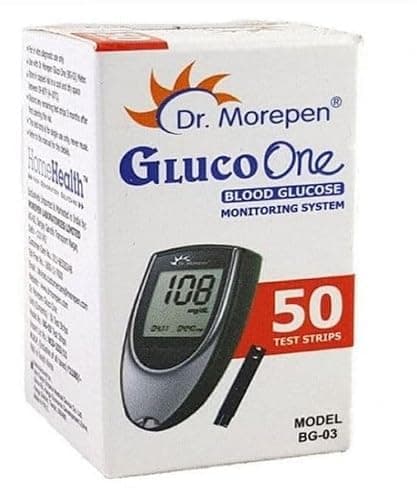 Dr. Morepen Gluco-One BG-03 Blood Glucose 50 Test Strips Only 3