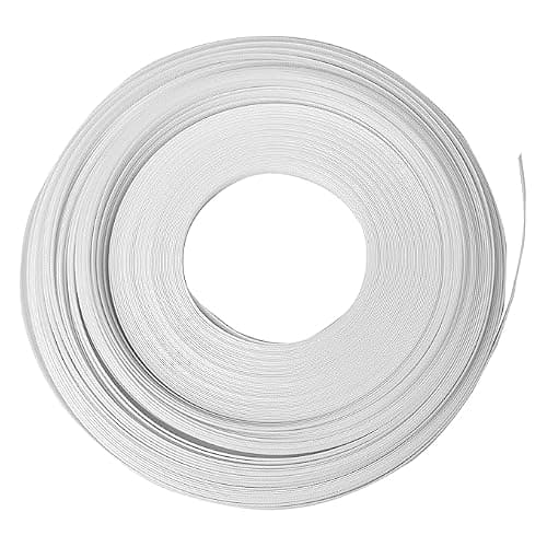 PINACO White Coreset Wire/Rigilene/Boning wire for Sewing Wedding Dress Gowns,(12MM) (White, 5 Meter)