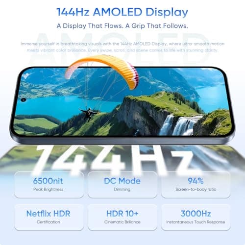 realme 16 Pro 5G Smartphone 8+256GB, 144Hz AMOLED Display, 7000mAh Battery, 80W SuperVOOC, 200MP Primary Camera 50MP Front Camera, MediaTek 7300-Max Processor, IP69, Pebble Grey 4