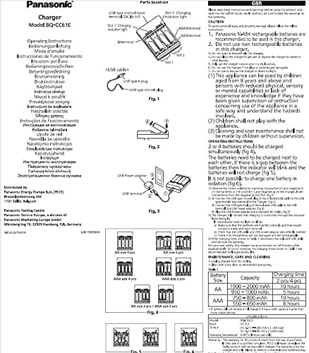 Panasonic Eneloop CC61N Charger for AA & AAA Rechargeable Batteries 6