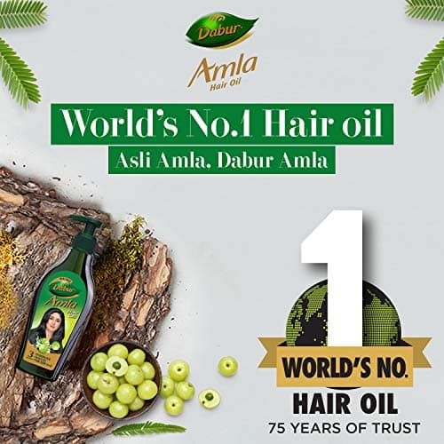 Dabur Amla Hair Oil - 550 ml | For Strong, Long and Thick hair | Nourishes Scalp | Controls Hair Fall, Strengthens Hair & Promotes Hair Growth (Pack of 2) 3