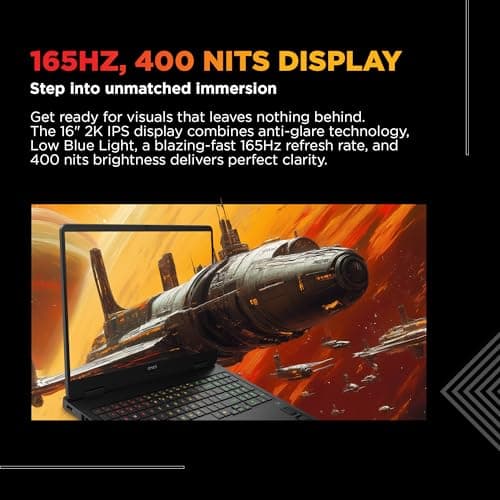 HP Omen, Intel Core i7-14650HX 14th Gen, 8GB RTX 5050, 24GB DDR5(Upgradeable) 1TB SSD, 165Hz, 2k WUXGA, 3ms, 400 nits, 16''/40.6cm, Win11, M365* Office24, Black, 2.43kg, am0241TX, RGB Gaming Laptop 5