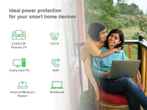 APC Back-UPS BX600C-IN 600VA / 360W, 230V, UPS System, an Ideal Power Backup & Protection for Home Office, Desktop PC & Home Electronics 4