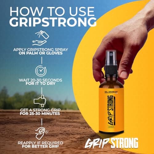 Elemnt GripStrong Spray for Sports Gloves | Hand Grip Spray for Cricketers | Cricket Grip Spray | Prevents Sweaty Palms | Men & Women | Unscented | 100 ml 5