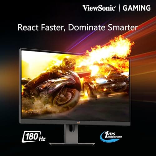 ViewSonic VX2758A-2K-PRO-4 27-inch(68.58cm)QHD 2k 2560x1440p Gaming Monitor| IPS| 180Hz| 1ms| HDR10 |AMD FreeSync & NVIDIA G-Sync| sRGB 137%| Eye-Care| Height, Swivel, Tilt & Pivot Adj. |2X HDMI|1x DP 4
