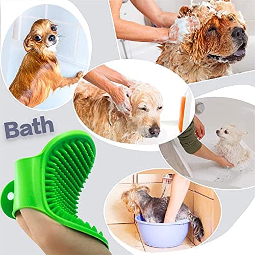 Style Keepers 6-in-1 Pet Grooming Combo for Dogs & Cats | Bathing Brush, Silicone Shampoo Dispenser, Deshedding Glove, Slicker Brush, Nail Clipper & File | Complete Pet Cleaning, Bathing & Shedding Ca 3
