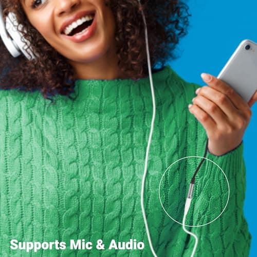 ZEBRONICS LTAux10, Lightning to 3.5 mm Converter, Built-in DAC Chip, Braided Cable, Aluminum Body, Supports Both Mic & Audio, Compatible with iPhone 14 | 13 | 12 | 11 | XS | X | 8 | 7 | 6 | 5 4
