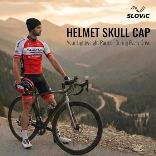 Slovic Helmet Skull Cap for Men [Pack of 2] | Hair Cover Beanie Cap for Men | Lightweight & Washable Helmet Cap for Bike | Cycle & Bike Accessories all | Ideal for Biking, Cycling & Sports | Free Size 2