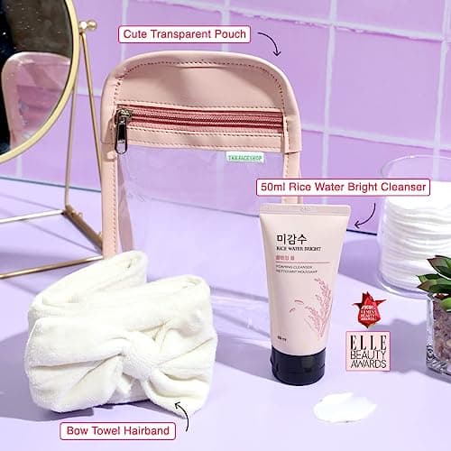 The Face Shop Rice Water Bright Foaming Face Wash 50ml, Face Wash for Glowing Skin, Cleanser for Uneven Skin Tone, Korean Skin Care Products, Face Wash For Oily skin 3