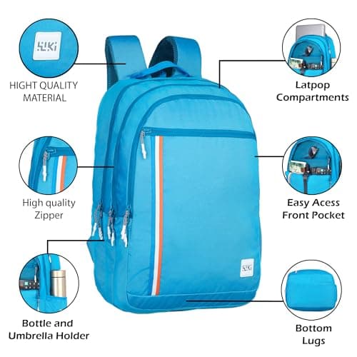 Wildcraft Laptop Backpack Wiki 45L College | School | Travel Bag Durable | Water-Resistant | Lightweight & Stylish Bag (Shades 4.0 Blue) 3