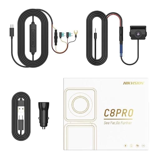 HIKVISION C8Pro 4K Dual Channel Dash Camera for car | ADAS Alerts | 2.45" IPS Display | G-Sensor | Night Vision | Built in Wi-Fi | Voice Control | Supports Up to 256GB. 3