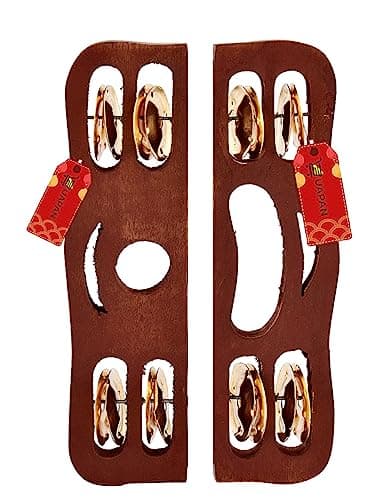 UAPAN wood Narad Muni Kartal for Kirtan I Bhajan Musical Instrument I Pair of 1